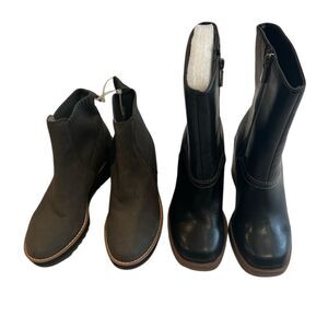 New Eileen Fisher Chelsea Boots Size 5 & Sand and Stone Denverr Faux Leather